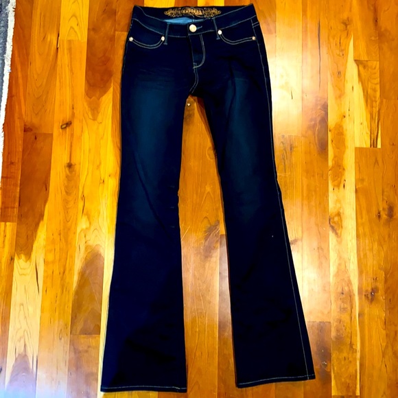 Express Barely Boot Stella Regular Fit Low Rise Carbon Jeans. New Never Worn. - Picture 1 of 8